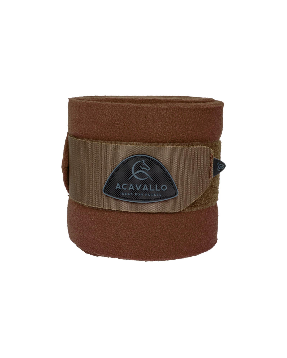 Acavallo Fleece Exercise Bandages Hook-And-Loop Closure Fastening #colour_brown