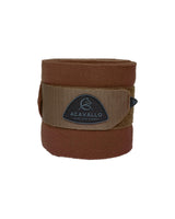 Acavallo Fleece Exercise Bandages Hook-And-Loop Closure Fastening #colour_brown