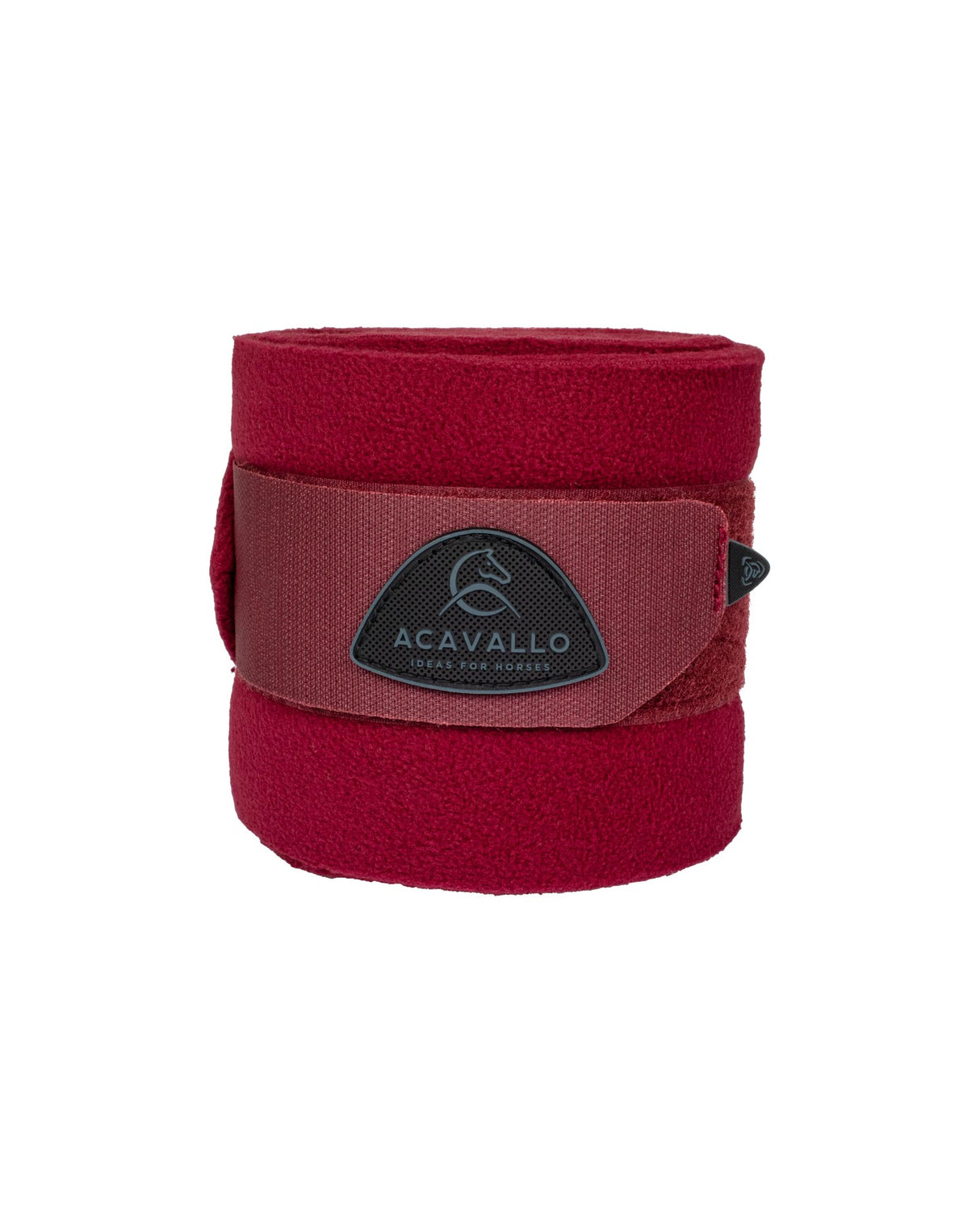 Acavallo Fleece Exercise Bandages Hook-And-Loop Closure Fastening #colour_burgundy