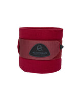 Acavallo Fleece Exercise Bandages Hook-And-Loop Closure Fastening #colour_burgundy