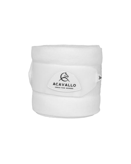 Acavallo Fleece Exercise Bandages Hook-And-Loop Closure Fastening #colour_white