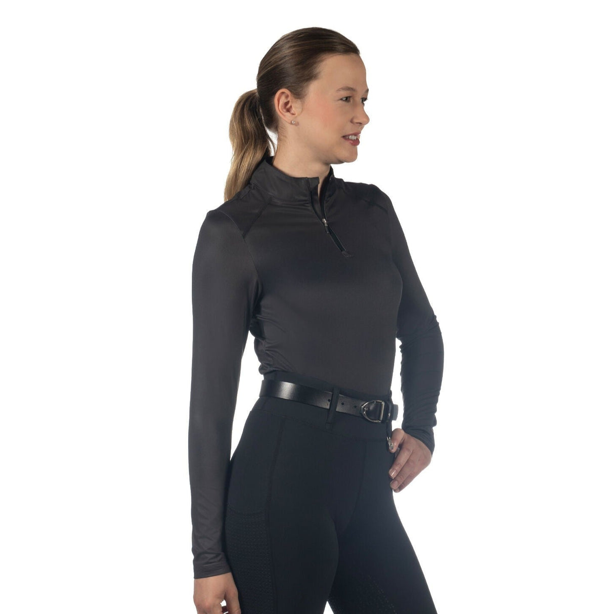 HKM Ladies Functional Shirt -Summer Milano II- #colour_black