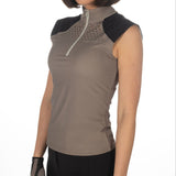 HKM Ladies Functional Top -Amalfi- #colour_taupe-black