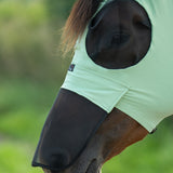 HKM Anti-Fly Mask -Elastic- with Nose #colour_jade-green