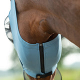 HKM Anti-Fly Mask -Elastic- with Nose #colour_smokey-blue