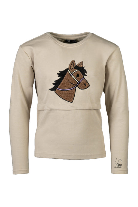 HKM Children's Longsleeve Shirt -Mia- #colour_beige