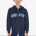 Equestro Kids' Hoodie With Zip And Sponge Lettering #colour_blue-green