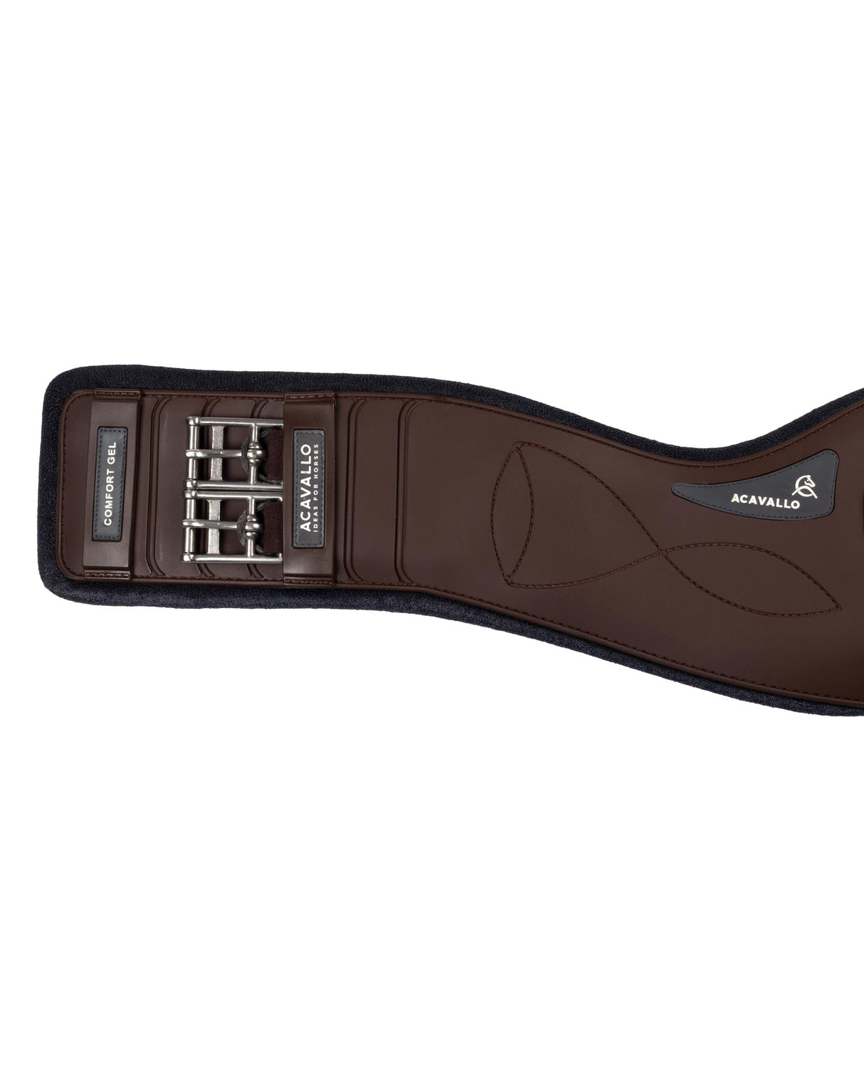 Acavallo Anatomical Dressage Girth Gel Pvc #colour_black