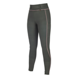 HKM Ladies Silicone Full Seat Riding Tights -Juna- #colour_grey-green