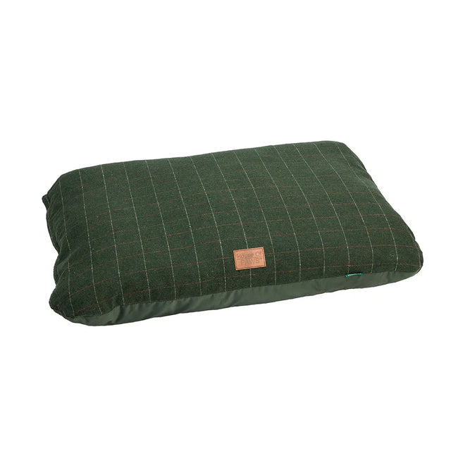 House of Paws Tweed Cushion Bed #colour_green