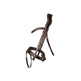 ProPresicce Pelle Crank Leather Bridle by Hy Equestrian #colour_brown-brass