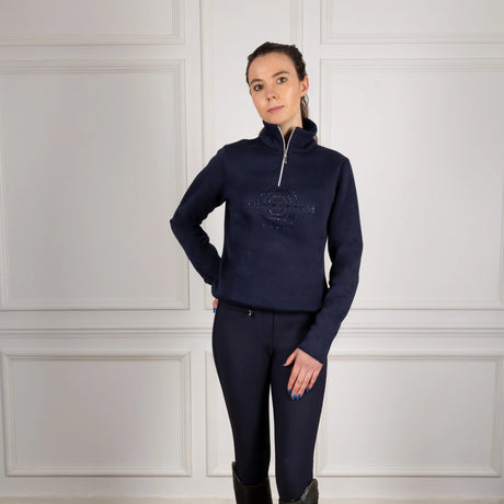 Coldstream Hamilton Sparkle Quarter Zip #colour_navy