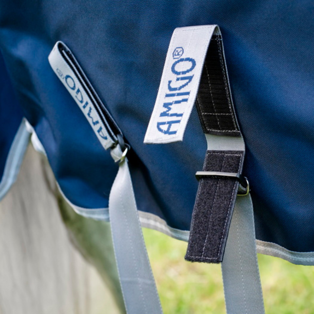 Horseware Ireland Amigo 1200D FieldSafe Plus 100g Turnout Rug #colour_navy-titanium-grey-silver