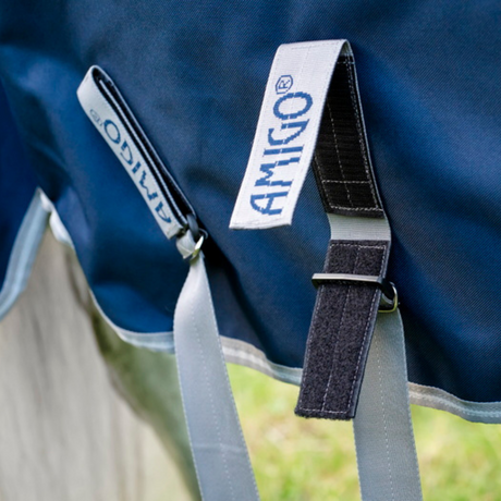 Horseware Ireland Amigo 1200D FieldSafe Plus 100g Turnout Rug #colour_navy-titanium-grey-silver