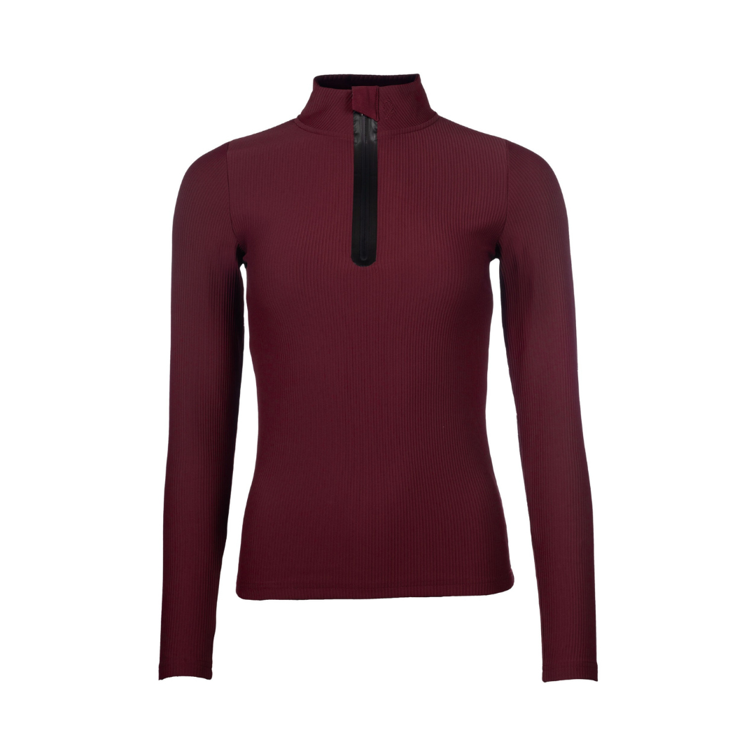 HKM Women's Functional Shirt -Livigno Ribbed- #colour_bordeaux