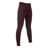 HKM Women's Silicone Full Seat Riding Tights -Livigno- #colour_bordeaux