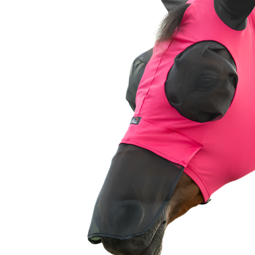 HKM Anti-Fly Mask -Elastic- with Nose #colour_magenta