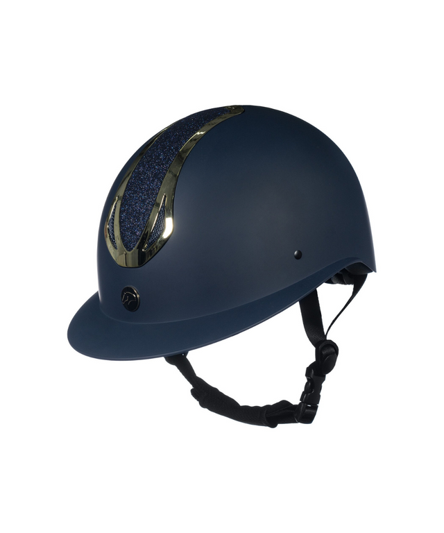 HKM Riding Helmet -Illusion- #colour_deep-blue-gold