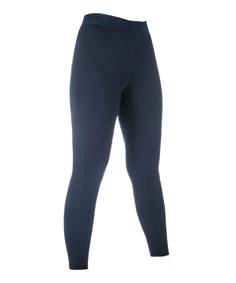 HKM Ladies Silicone Full Seat Riding Tights -Tabea- #colour_deep-blue