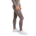 EQUIDRY Women's Water Repellent Leggings #colour_mocha-white