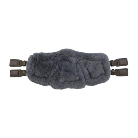 Stubben Equi-Soft® Short Saddle Girth with Cover - Ebony #colour_lambskin-anthracite-black