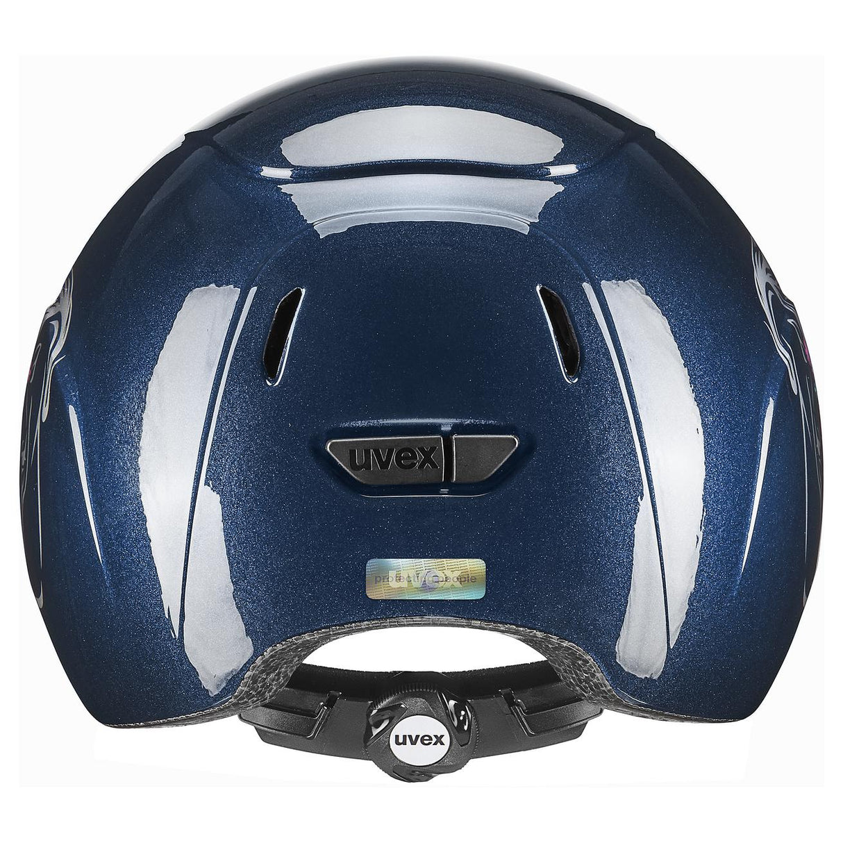Uvex Kiddox Flower Riding Hat #colour_navy-shiny
