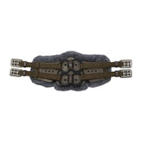 Stubben Equi-Soft® Short Saddle Girth with Cover - Ebony #colour_lambskin-anthracite-black