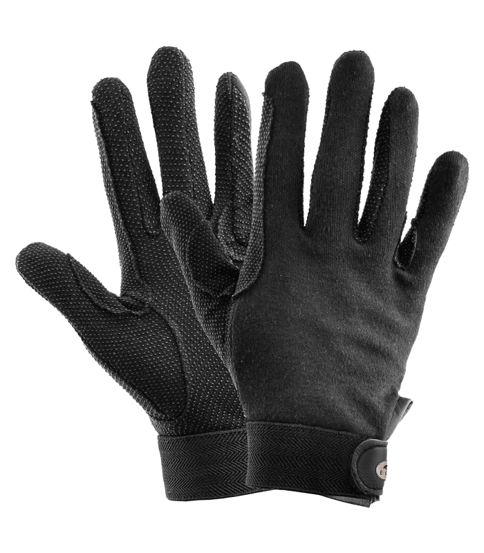 ELT Child Picot Winter Cotton Gloves #colour_black