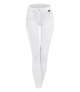 E.L.T Micro Ladies Knee Silicone Riding Breeches #colour_white