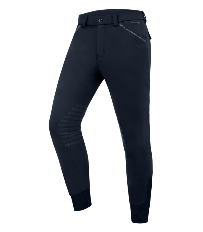 E.L.T Men's Mailo Knee Silicone Breeches #colour_deep-blue