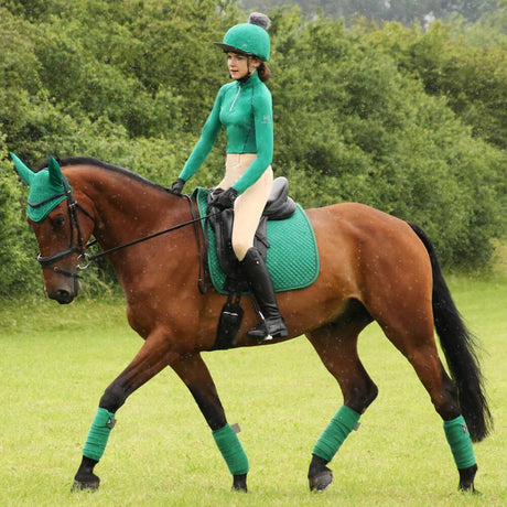 Hy Sport Active Hat Silk with Interchangeable Pom Pom #colour_emerald-green