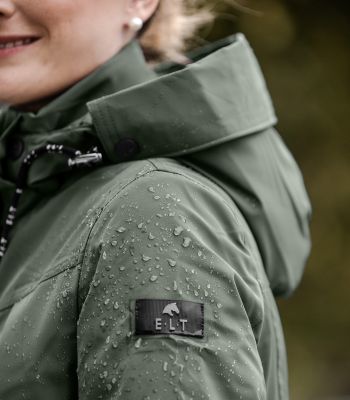 E.L.T Ontario Ladies Winter-Performance-Riding Parka #colour_dark-olive