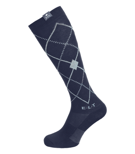 ELT Argyle Riding Socks #colour_deep-blue-stone-blue