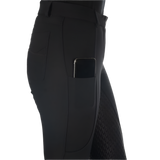 HKM Children's Silicone Full Seat Riding Breeches -Amalfi- #colour_black