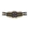 Stubben Equi-Soft® Short Saddle Girth with Cover - Ebony #colour_lambskin-beige-brown