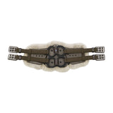 Stubben Equi-Soft® Saddle Girth with Cover - Ebony #colour_lambskin-beige-brown