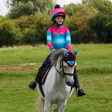 Little Rider Dazzling Diamond Hat Cover #colour_teal-pink