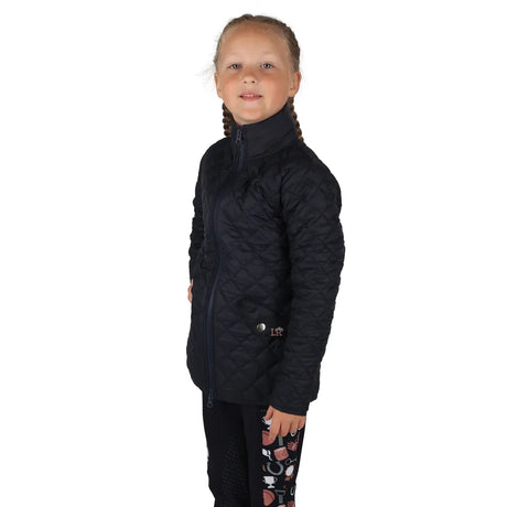 Pony Passion Quilted Jacket by Little Rider #colour_navy