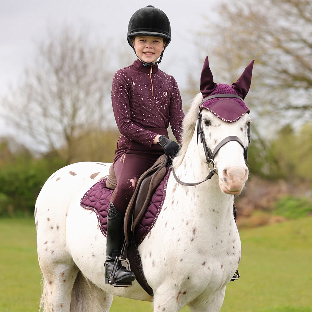 Hy Equestrian Enchanted Collection Saddle Pad #colour_plum-rose-gold