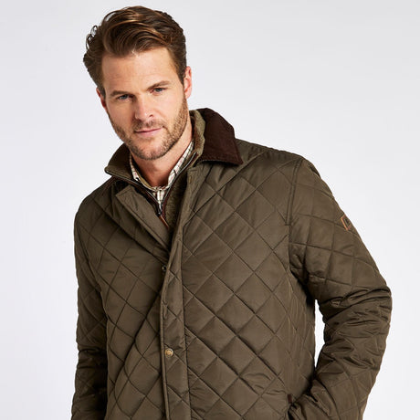 Dubarry Mens Mountusher Quilted Jacket #Colour_olive