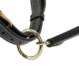 Shires Velociti Lusso Girona Leather Headcollar #colour_black