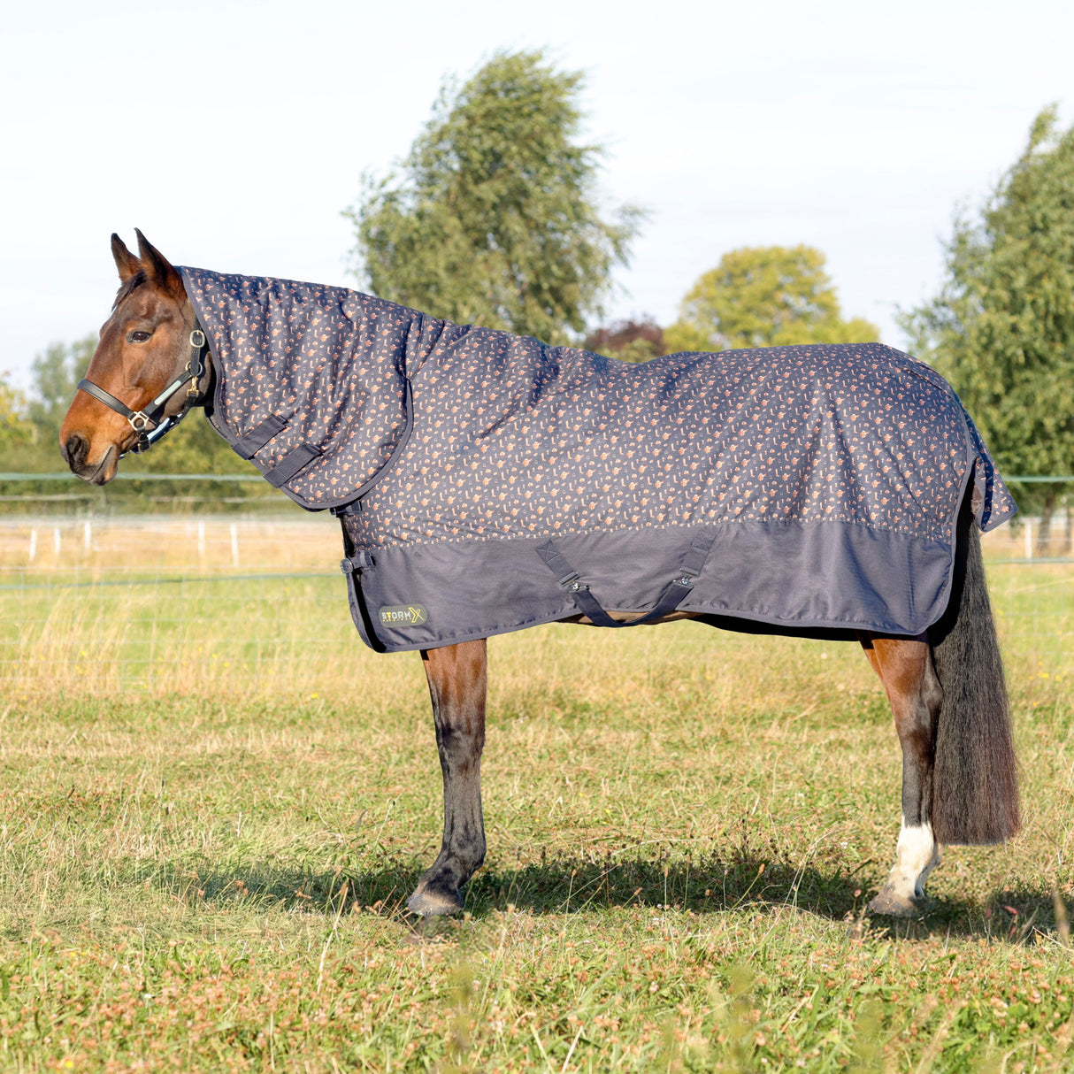 StormX Original Country 200 Combi Turnout Rug #colour_navy