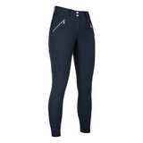 HKM Women's Silicone Full Seat Riding Breeches -Lia High Waist- #colour_deep-blue