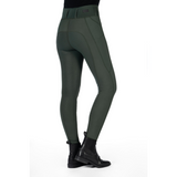 HKM Womens's Silicone Full Seat Riding Leggings -Jil High Waist- #colour_olive-green