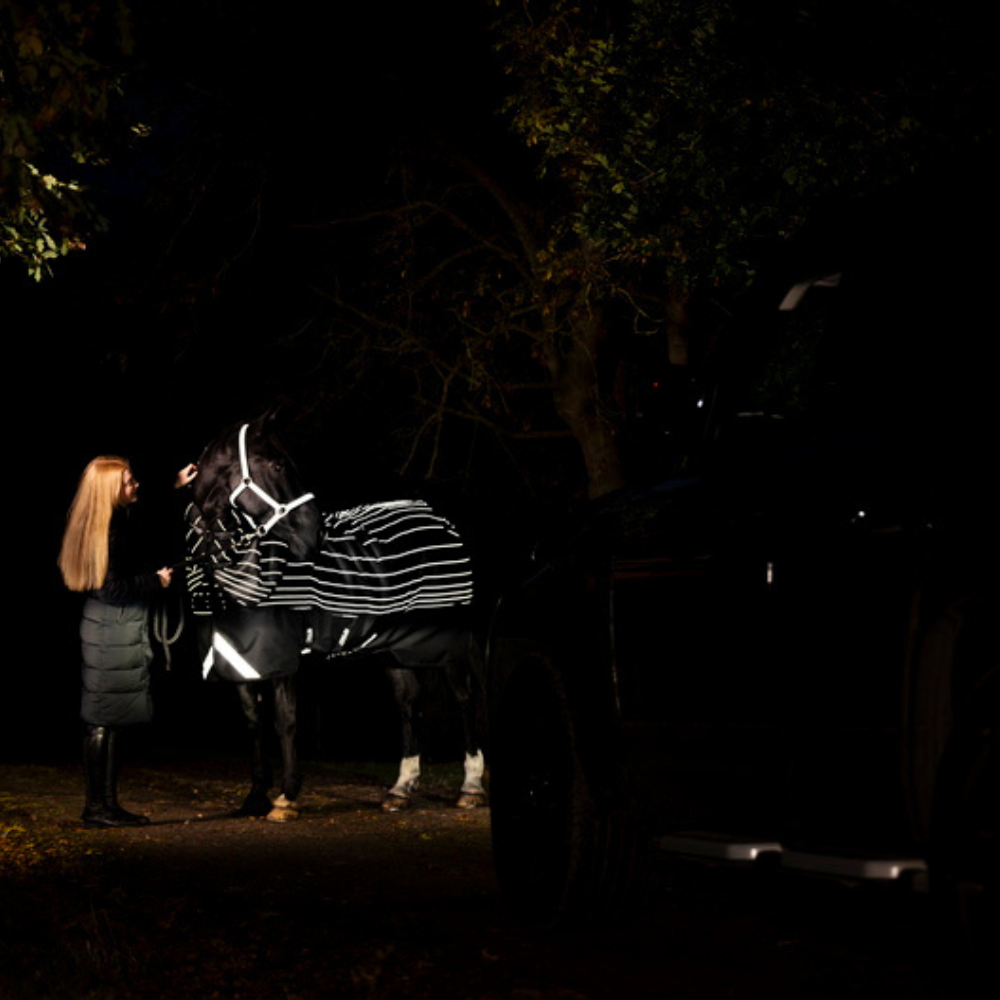 Horseware Ireland Amigo 1200D FieldSafe Reflectech Plus 50g Turnout Rug #colour_black-reflective-black