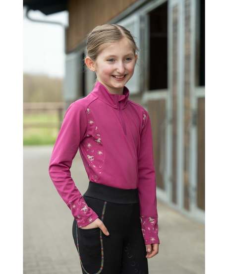 HKM Children's Functional Shirt -Polly- #colour_magenta