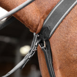 Shires Lusso Three Point Elastic Breastplate #colour_black