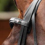Shires Velociti LUSSO Opus 180M Ergonomic Flash Bridle #colour_black
