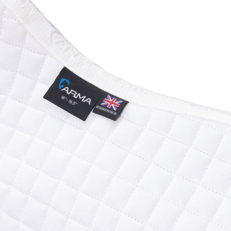 Shires ARMA Deluxe Cotton Dressage Saddlecloth #colour_white
