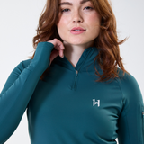 Horseware Ireland Strive Winter 1/4 Zip Top #colour_dynasty-green